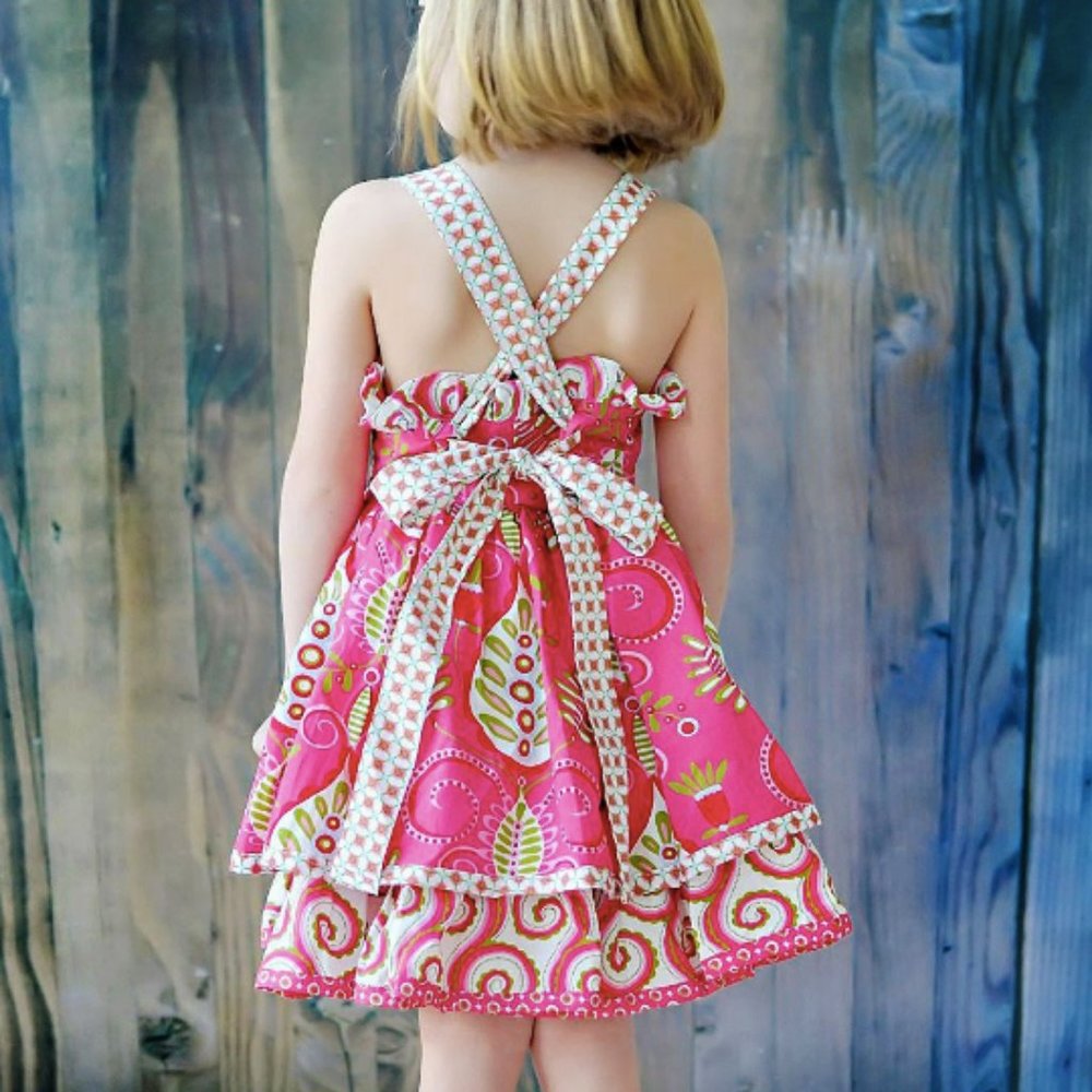 ❌SOLD❌JELLY the PUG 🌺Paisley Sassy Ruffled Dress - Picture 6 of 10